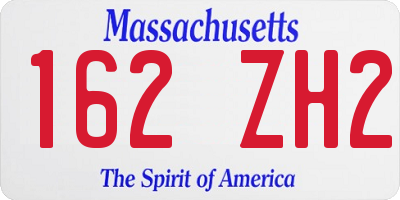 MA license plate 162ZH2