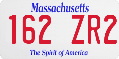 MA license plate 162ZR2