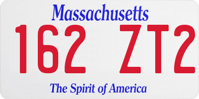 MA license plate 162ZT2