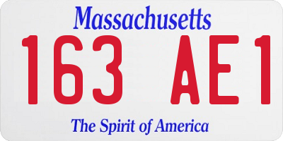 MA license plate 163AE1