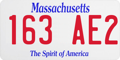 MA license plate 163AE2