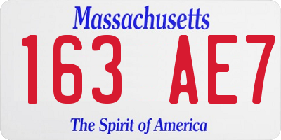 MA license plate 163AE7