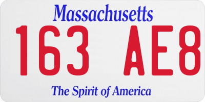 MA license plate 163AE8