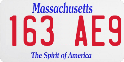 MA license plate 163AE9