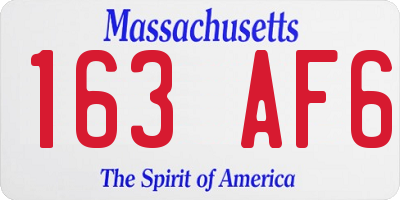 MA license plate 163AF6