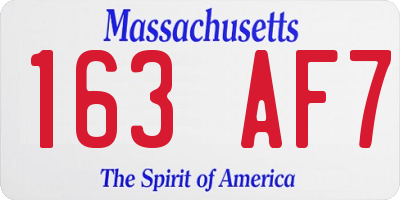 MA license plate 163AF7