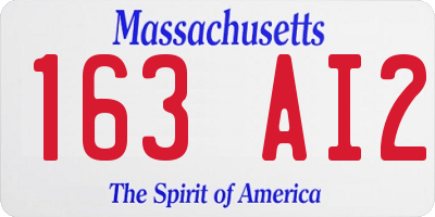 MA license plate 163AI2