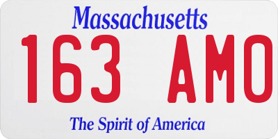 MA license plate 163AM0