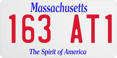 MA license plate 163AT1
