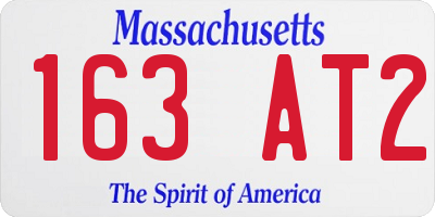 MA license plate 163AT2