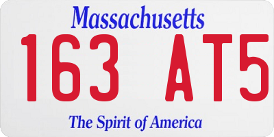 MA license plate 163AT5