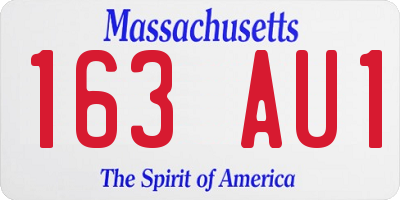 MA license plate 163AU1