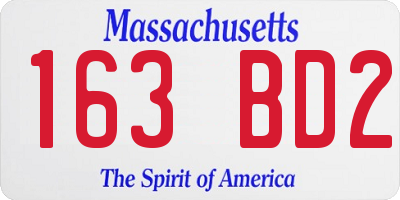MA license plate 163BD2