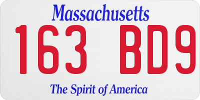 MA license plate 163BD9