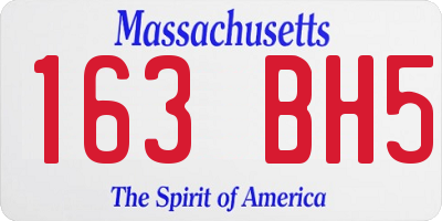 MA license plate 163BH5