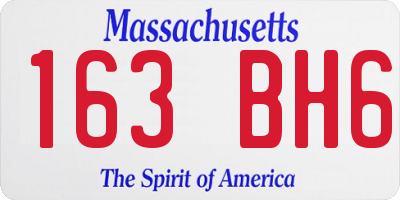 MA license plate 163BH6