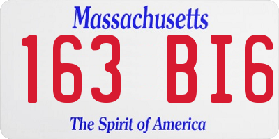 MA license plate 163BI6