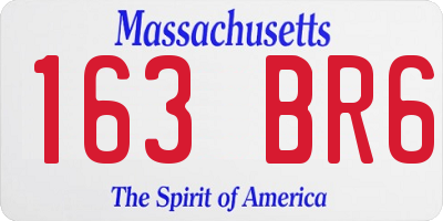 MA license plate 163BR6