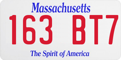 MA license plate 163BT7