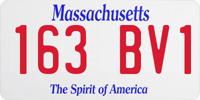 MA license plate 163BV1