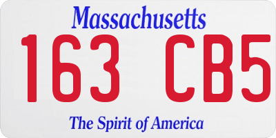 MA license plate 163CB5