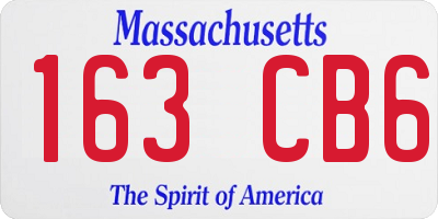 MA license plate 163CB6