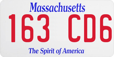 MA license plate 163CD6