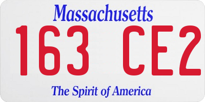 MA license plate 163CE2