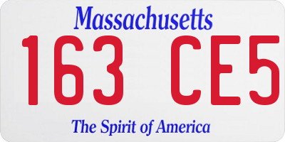 MA license plate 163CE5