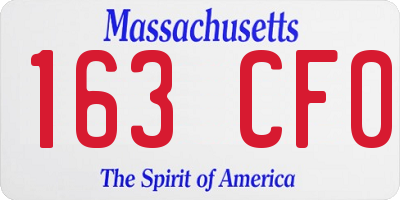 MA license plate 163CF0