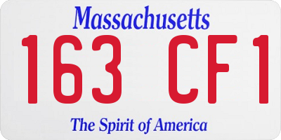MA license plate 163CF1