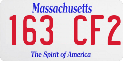 MA license plate 163CF2