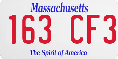 MA license plate 163CF3