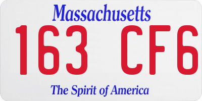 MA license plate 163CF6
