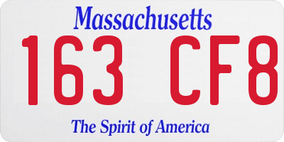 MA license plate 163CF8