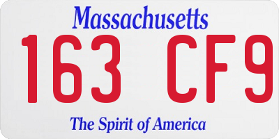 MA license plate 163CF9