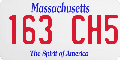 MA license plate 163CH5