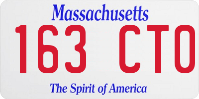MA license plate 163CT0