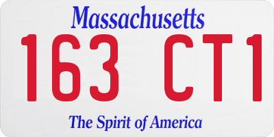 MA license plate 163CT1