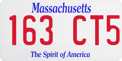 MA license plate 163CT5