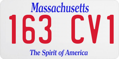 MA license plate 163CV1