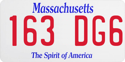MA license plate 163DG6