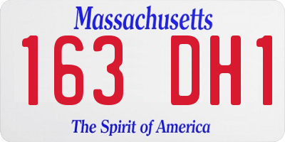 MA license plate 163DH1