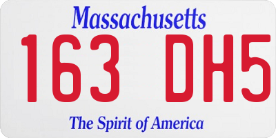 MA license plate 163DH5