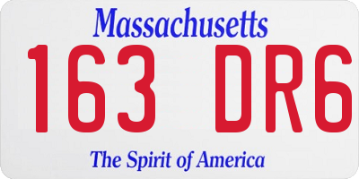 MA license plate 163DR6