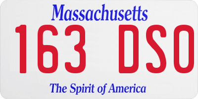 MA license plate 163DS0