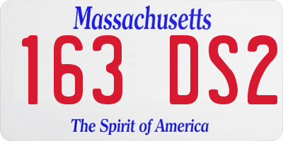 MA license plate 163DS2