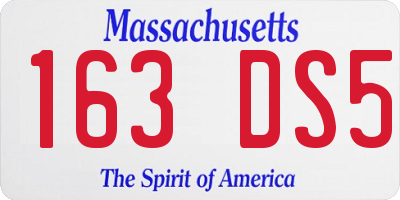 MA license plate 163DS5