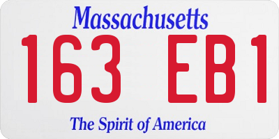 MA license plate 163EB1
