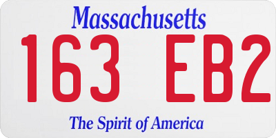 MA license plate 163EB2